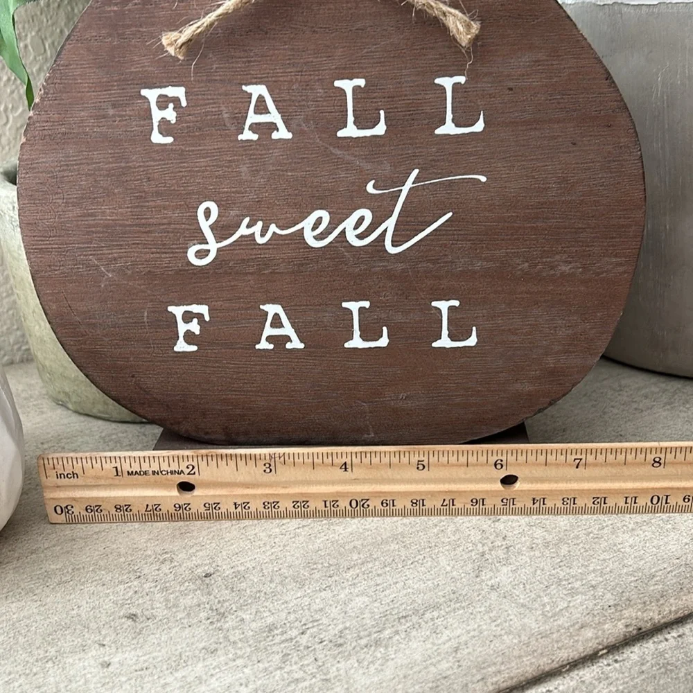 Rustic Farmhouse Fall Wood Pumpkin Tabletop Decor